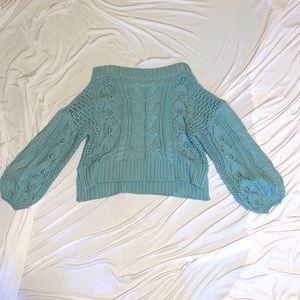 off the shoulder sweater